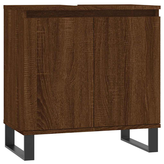 Bathroom Cabinet Brown Oak 58x33x60 cm Engineered Wood Bathroom Cabinet Brown Oak 58x33x60 cm Engineered Wood