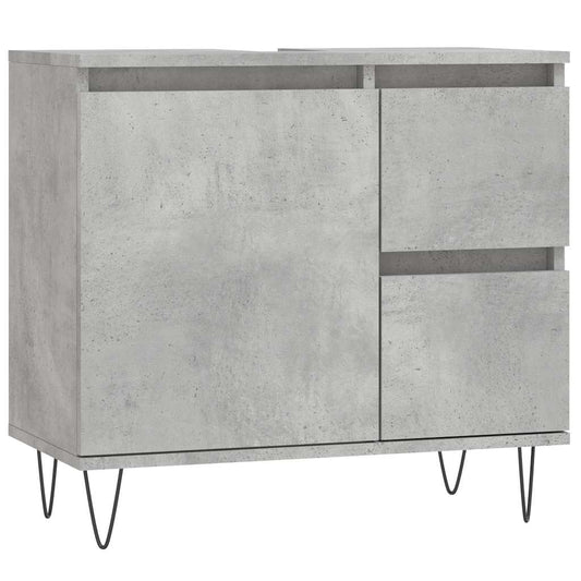 Bathroom Cabinet Concrete Grey 65x33x60 cm Engineered Wood Bathroom Cabinet Concrete Grey 65x33x60 cm Engineered Wood