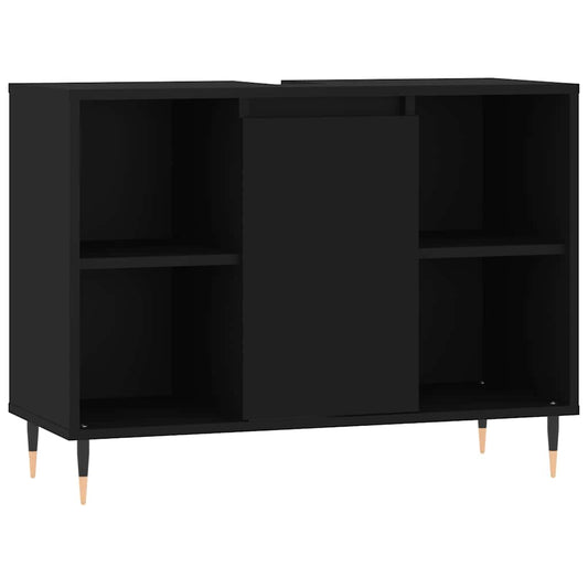 Bathroom Cabinet Black 80x33x60 cm Engineered Wood Bathroom Cabinet Black 80x33x60 cm Engineered Wood