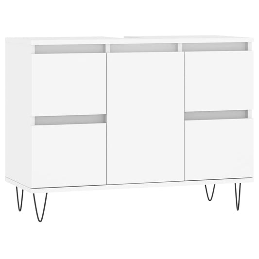 Bathroom Cabinet White 80x33x60 cm Engineered Wood Bathroom Cabinet White 80x33x60 cm Engineered Wood