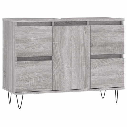 Bathroom Cabinet Grey Sonoma 80x33x60 cm Engineered Wood Bathroom Cabinet Grey Sonoma 80x33x60 cm Engineered Wood