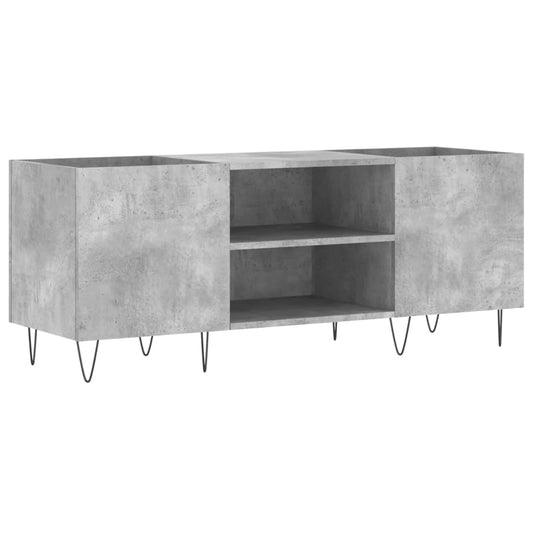 Record Cabinet Concrete Grey 121x38x48 cm Engineered Wood Record Cabinet Concrete Grey 121x38x48 cm Engineered Wood