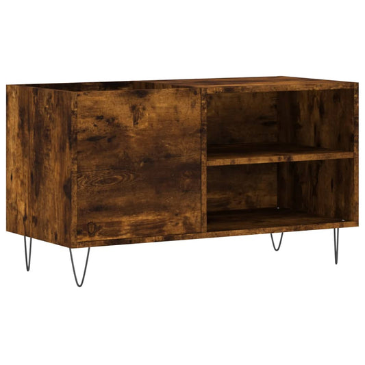 Record Cabinet Smoked Oak 85x38x48 cm Engineered Wood Record Cabinet Smoked Oak 85x38x48 cm Engineered Wood