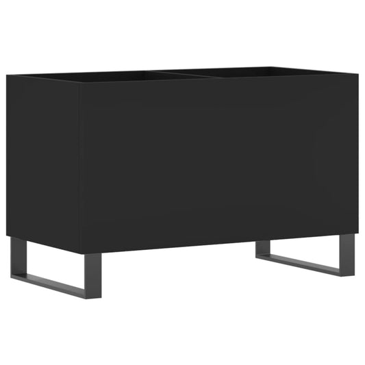 Record Cabinet Black 74.5x38x48 cm Engineered Wood Record Cabinet Black 74.5x38x48 cm Engineered Wood