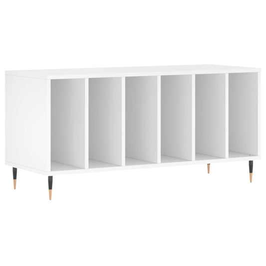 Record Cabinet White 100x38x48 cm Engineered Wood Record Cabinet White 100x38x48 cm Engineered Wood