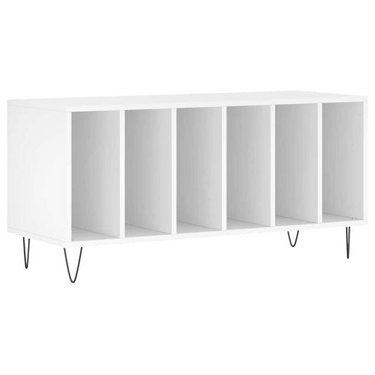 Record Cabinet White 100x38x48 cm Engineered Wood Record Cabinet White 100x38x48 cm Engineered Wood