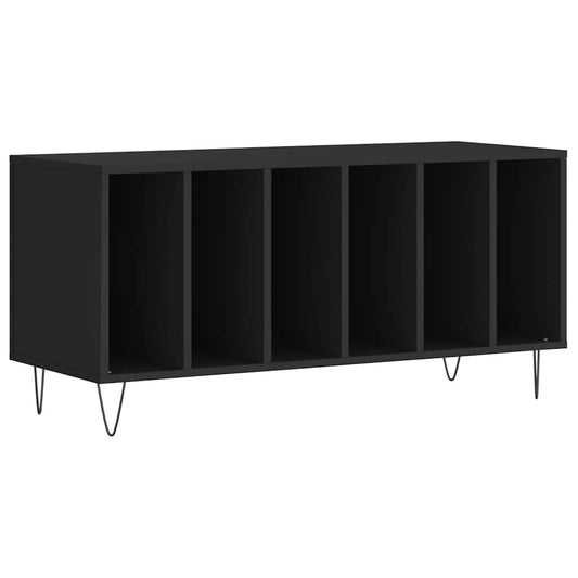 Record Cabinet Black 100x38x48 cm Engineered Wood Record Cabinet Black 100x38x48 cm Engineered Wood