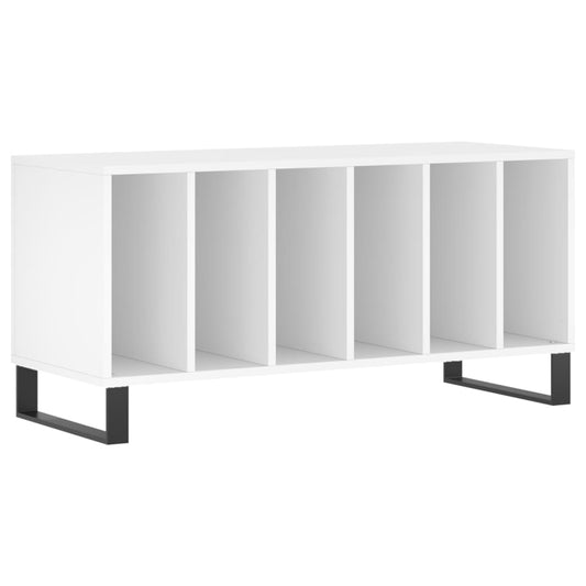 Record Cabinet White 100x38x48 cm Engineered Wood Record Cabinet White 100x38x48 cm Engineered Wood