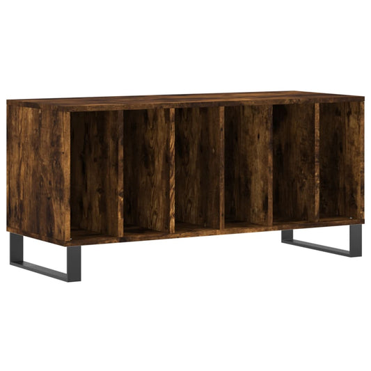 Record Cabinet Smoked Oak 100x38x48 cm Engineered Wood Record Cabinet Smoked Oak 100x38x48 cm Engineered Wood