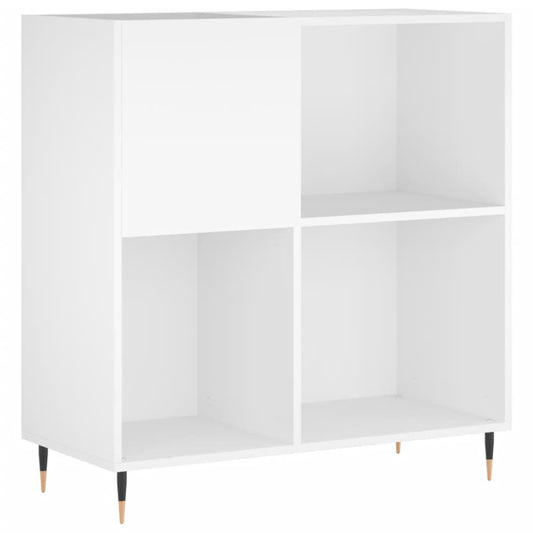 Record Cabinet White 84.5x38x89 cm Engineered Wood Record Cabinet White 84.5x38x89 cm Engineered Wood