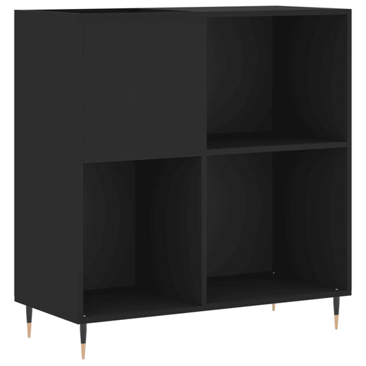 Record Cabinet | Black | Engineered Wood | 84.5 x 38 x 89 cm | Modern Record Cabinet | Black | Engineered Wood | 84.5 x 38 x 89 cm | Modern