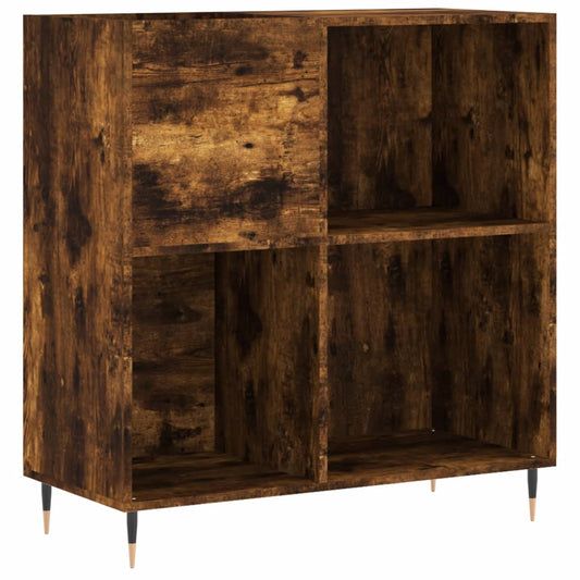 Record Cabinet Smoked Oak 84.5x38x89 cm Engineered Wood Record Cabinet Smoked Oak 84.5x38x89 cm Engineered Wood