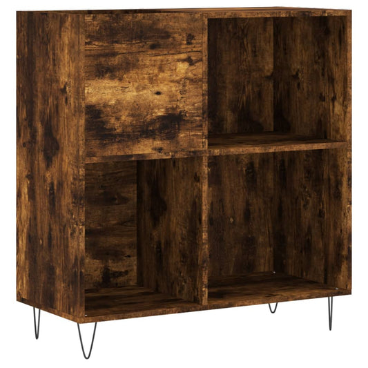 Record Cabinet Smoked Oak 84.5x38x89 cm Engineered Wood Record Cabinet Smoked Oak 84.5x38x89 cm Engineered Wood