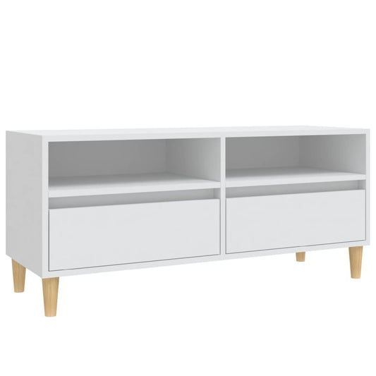 TV Cabinet White 100x34,5x44,5 cm Engineered Wood TV Cabinet White 100x34,5x44,5 cm Engineered Wood
