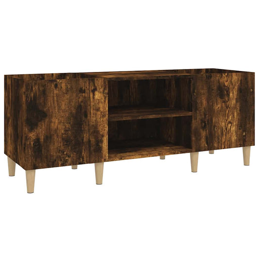 Record Cabinet Smoked Oak 121x38x48 cm Engineered Wood Record Cabinet Smoked Oak 121x38x48 cm Engineered Wood