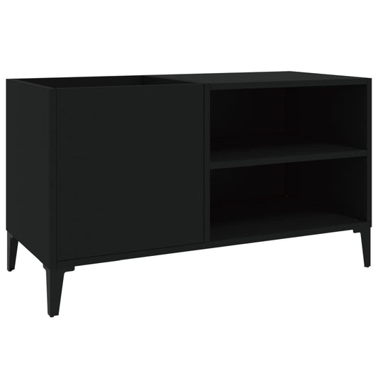 Record Cabinet Black 84.5x38x48 cm Engineered Wood Record Cabinet Black 84.5x38x48 cm Engineered Wood