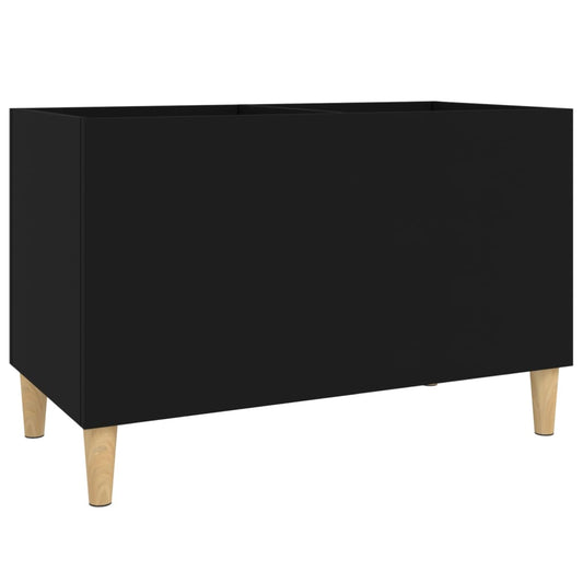 Record Cabinet Black 74.5x38x48 cm Engineered Wood Record Cabinet Black 74.5x38x48 cm Engineered Wood