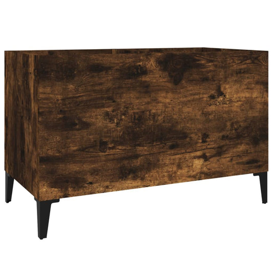 Record Cabinet Smoked Oak 74.5x38x48 cm Engineered Wood Record Cabinet Smoked Oak 74.5x38x48 cm Engineered Wood