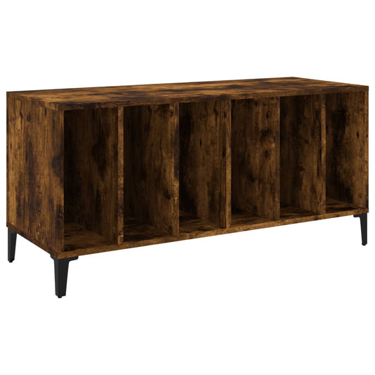 Record Cabinet Smoked Oak 100x38x48 cm Engineered Wood Record Cabinet Smoked Oak 100x38x48 cm Engineered Wood