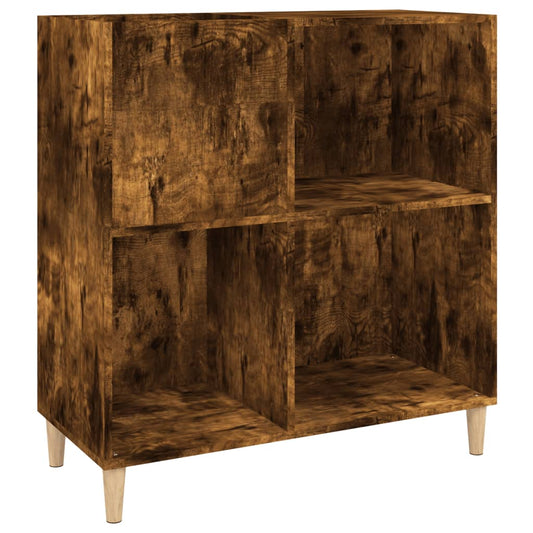 Record Cabinet Smoked Oak 84,5x38x89 cm Engineered Wood Record Cabinet Smoked Oak 84,5x38x89 cm Engineered Wood