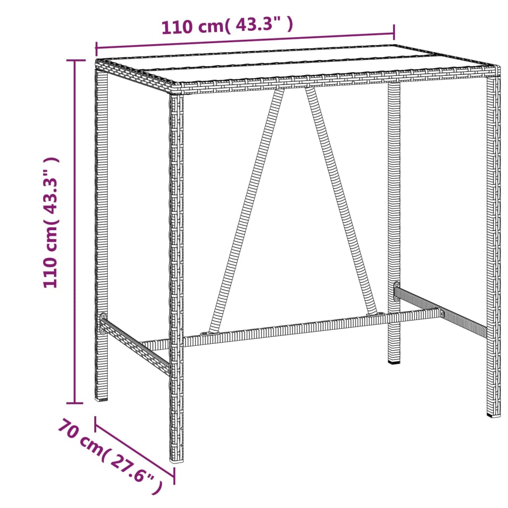 Garden Bar Set | Grey
