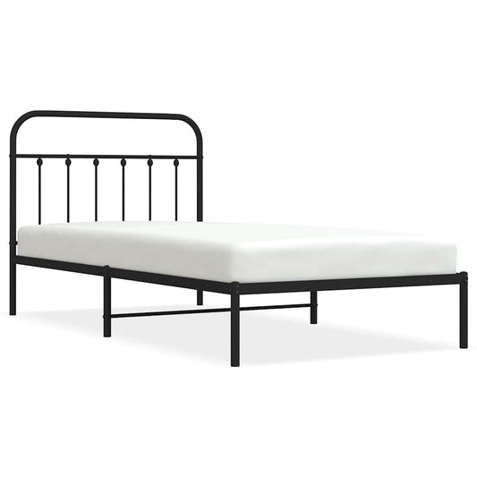 Bed Frame | Black | Powder-Coated Steel | 100x200 cm | Bed Frame Bed Frame | Black | Powder-Coated Steel | 100x200 cm | Bed Frame