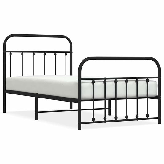 Bed Frame | Black | Powder-Coated Steel | Single | Bed Frame Bed Frame | Black | Powder-Coated Steel | Single | Bed Frame