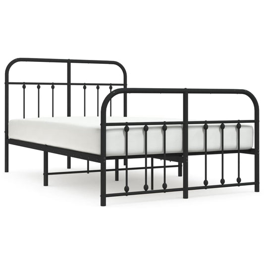 Bed Frame | Black | Powder-Coated Steel | Double | Bed Frame Bed Frame | Black | Powder-Coated Steel | Double | Bed Frame