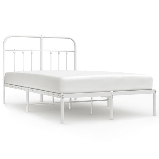 Bed Frame | White | Powder-Coated Steel | Small Double | Bed Frame Bed Frame | White | Powder-Coated Steel | Small Double | Bed Frame