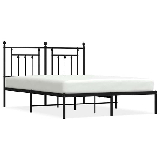 Bed Frame | Black | Steel | 140x200 cm | Bed Frame | Rectangular Bed Frame | Black | Steel | 140x200 cm | Bed Frame | Rectangular