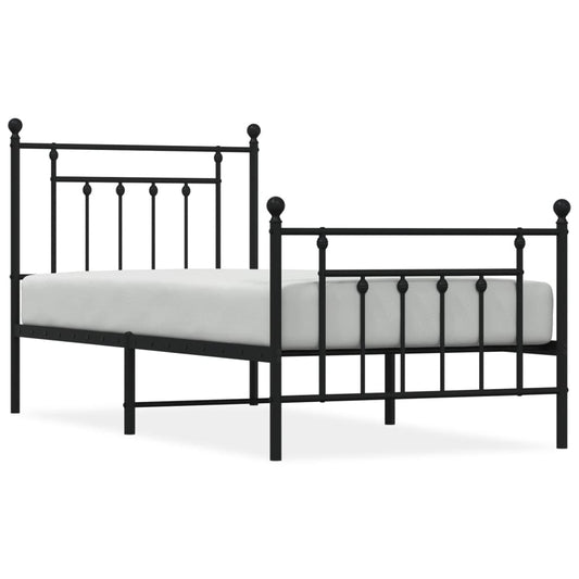 Bed Frame | Black | Powder-Coated Steel | Single | Bed Frame Bed Frame | Black | Powder-Coated Steel | Single | Bed Frame
