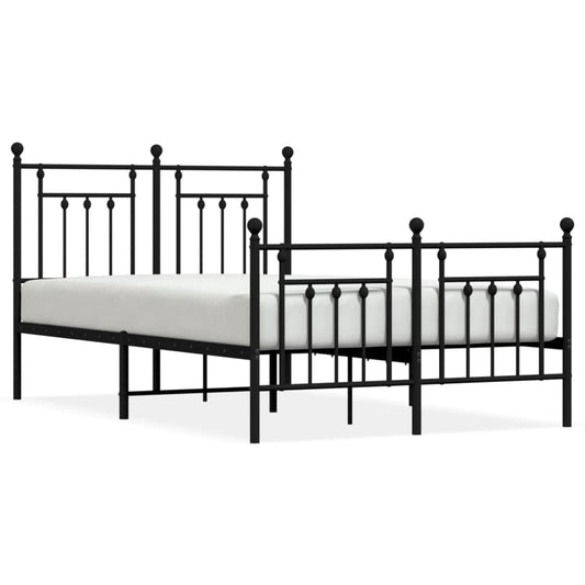 Bed Frame | Black | Powder-Coated Steel | Double | Durable | Bed Frame Bed Frame | Black | Powder-Coated Steel | Double | Durable | Bed Frame