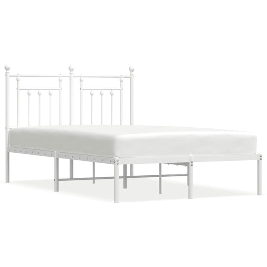 Bed Frame | White | Steel | Small Double | Bed Frame | Rectangular Bed Frame | White | Steel | Small Double | Bed Frame | Rectangular