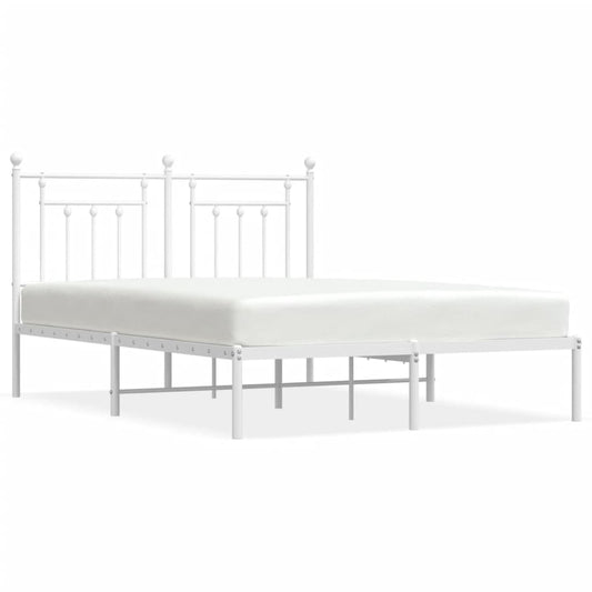 Bed Frame | White | Powder-Coated Steel | Double | Bed Frame Bed Frame | White | Powder-Coated Steel | Double | Bed Frame