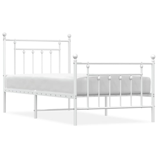 Bed Frame | White | Powder-coated steel | Single | Durable | Bed Frame Bed Frame | White | Powder-coated steel | Single | Durable | Bed Frame