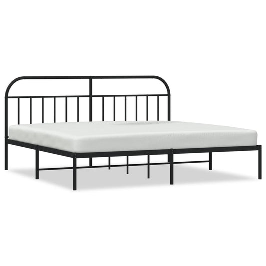 Bed Frame | Black | Powder-Coated Steel | 200x200cm | Bed Frame Bed Frame | Black | Powder-Coated Steel | 200x200cm | Bed Frame