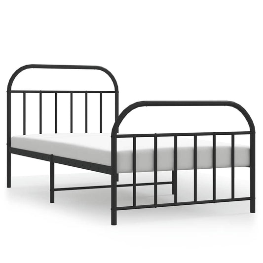 Bed Frame | Black | Steel | Single | Bed Frame | Rectangular Bed Frame | Black | Steel | Single | Bed Frame | Rectangular