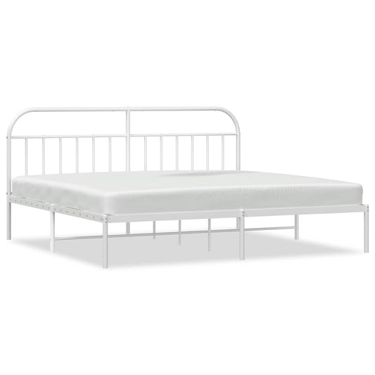 Bed Frame | White | Powder-coated steel | 193x203 cm | Bed Frame Bed Frame | White | Powder-coated steel | 193x203 cm | Bed Frame