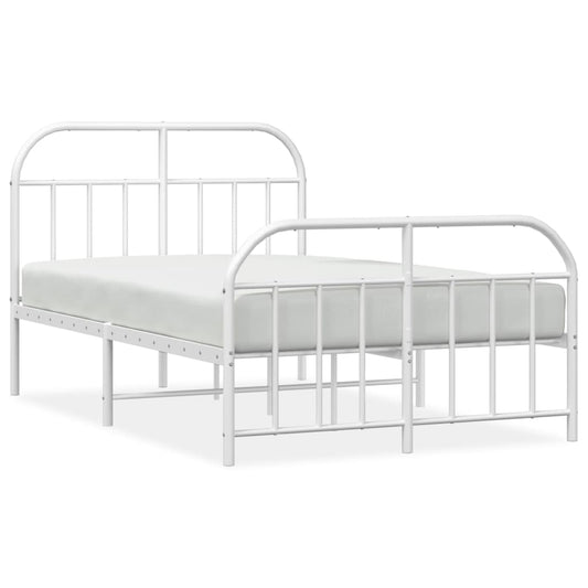 Bed Frame | White | Powder-Coated Steel | Small Double | Bed Frame Bed Frame | White | Powder-Coated Steel | Small Double | Bed Frame