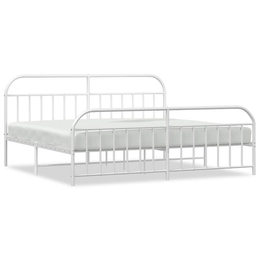 Bed Frame | White | Powder-Coated Steel | Double | Storage | Bed Frame Bed Frame | White | Powder-Coated Steel | Double | Storage | Bed Frame