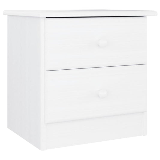 Bedside Cabinet ALTA White 41x35x41 cm Solid Wood Pine Bedside Cabinet ALTA White 41x35x41 cm Solid Wood Pine