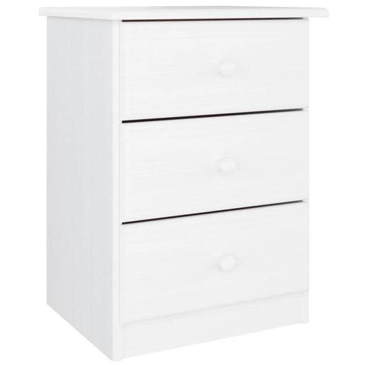 Bedside Cabinet ALTA White 41x35x55.5 cm Solid Wood Pine Bedside Cabinet ALTA White 41x35x55.5 cm Solid Wood Pine