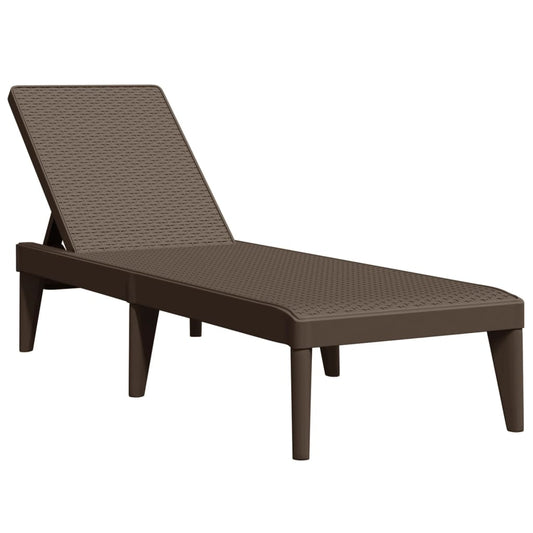 Sun Lounger Brown 186x60x29 cm PP Sun Lounger Brown 186x60x29 cm PP