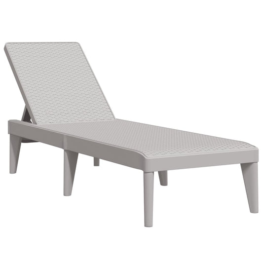 Sun Lounger Grey 186x60x29 cm PP Sun Lounger Grey 186x60x29 cm PP
