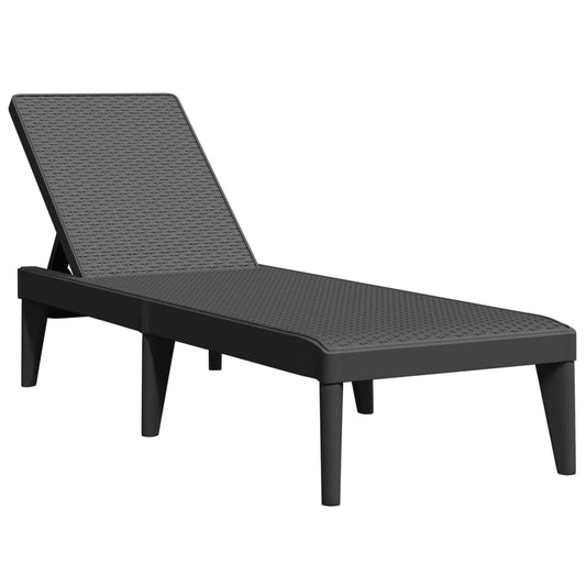 Sun Lounger Anthracite 186x60x29 cm PP Sun Lounger Anthracite 186x60x29 cm PP