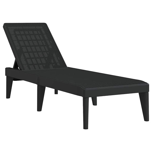 Sun Lounger Anthracite 186x60x29 cm PP Sun Lounger Anthracite 186x60x29 cm PP