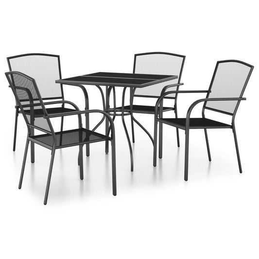 Garden Dining Set | Anthracite | Steel (e-coated and powder-coated) Garden Dining Set | Anthracite | Steel (e-coated and powder-coated)