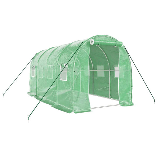 Greenhouse with Steel Frame Green 8 m² 4x2x2 m Greenhouse with Steel Frame Green 8 m² 4x2x2 m