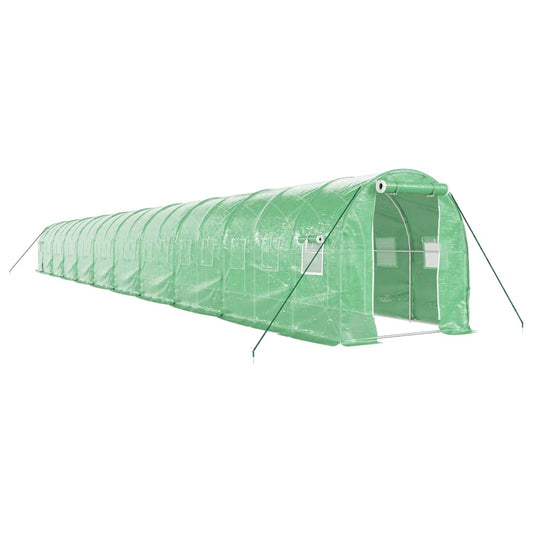 Greenhouse with Steel Frame Green 40 m² 20x2x2 m Greenhouse with Steel Frame Green 40 m² 20x2x2 m
