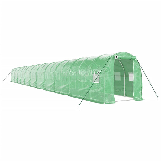 Greenhouse with Steel Frame Green 44 m² 22x2x2 m Greenhouse with Steel Frame Green 44 m² 22x2x2 m